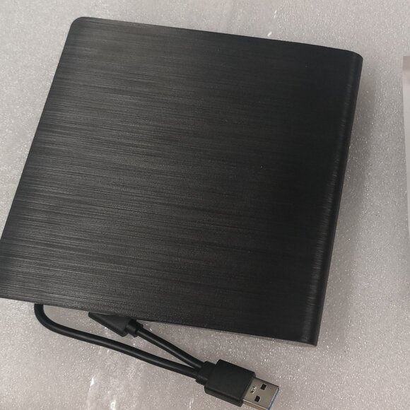 External CD/DVD Drive for Laptop USB 3.0, USBC Portable Burner DVD/CD Player Blk - Picture 3 of 8